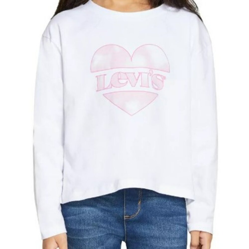 NWT. LEVI'S Girls Cropped Long Sleeve Tee